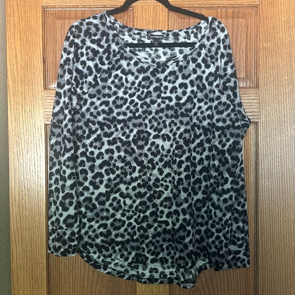 Women’s Express Cheetah Print Long Sleeve - Picture 1 of 1